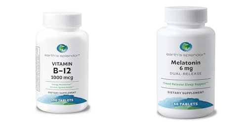 Paquete bienestar Earth's Splendor vitamina B12 y melatonina sin gluten