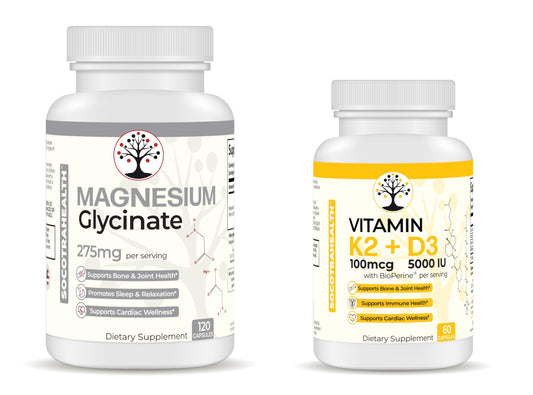 Paquete bienestar Socotra Health con vitaminas y magnesio