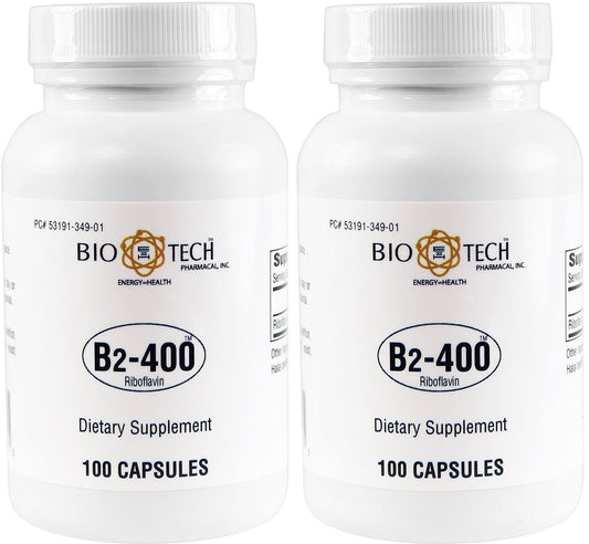 Paquete Biotech Pharmacal B2-400 Riboflavina 100 cápsulas