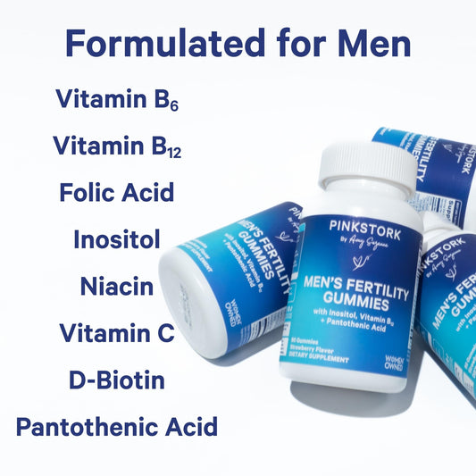 Paquete Blue Stork vitaminas prenatales masculinas para concepción saludable