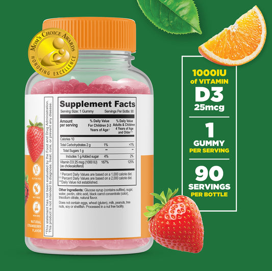 Paquete botellas Lifeable gomitas vitamina d y zinc para niños sin gluten