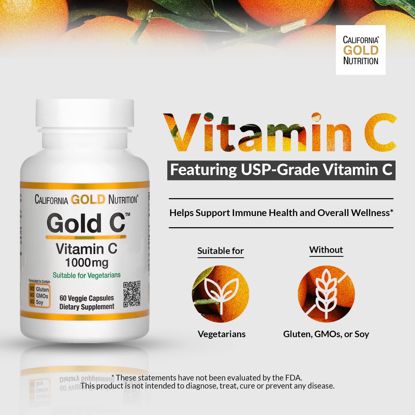 Paquete California Gold Nutrition Gold C vitamina C suplemento