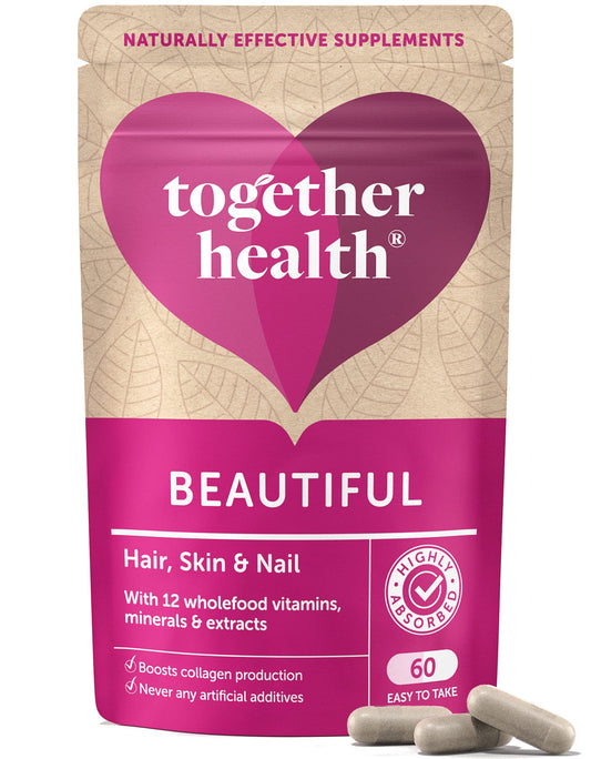 Paquete de cápsulas para cabello, piel y uñas Together