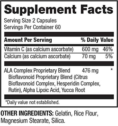 Paquete y cápsulas Ultra Plan Hi-Health Optim-C vitamina C
