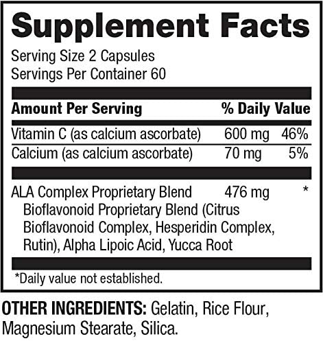 Paquete y cápsulas Ultra Plan Hi-Health Optim-C vitamina C