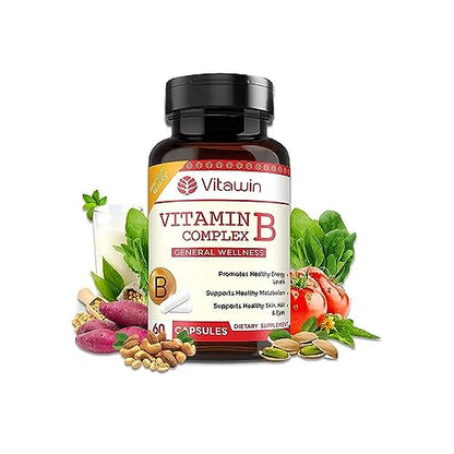 Paquete cápsulas vitamina B complejo para piel y cabello