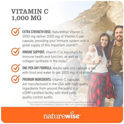 Paquete cápsulas vitamina c naturewise 360 cuenta