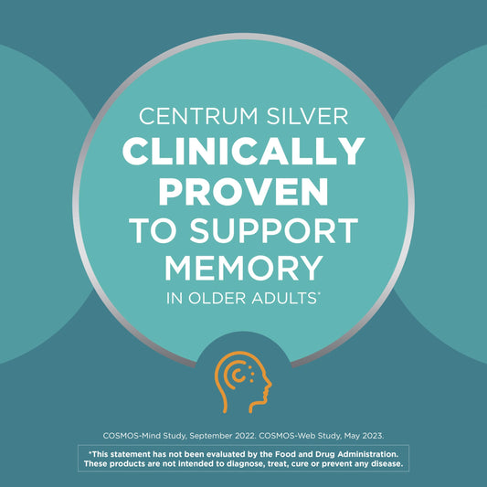 Paquete Centrum Silver multivitamínico con vitaminas d y b para mayores