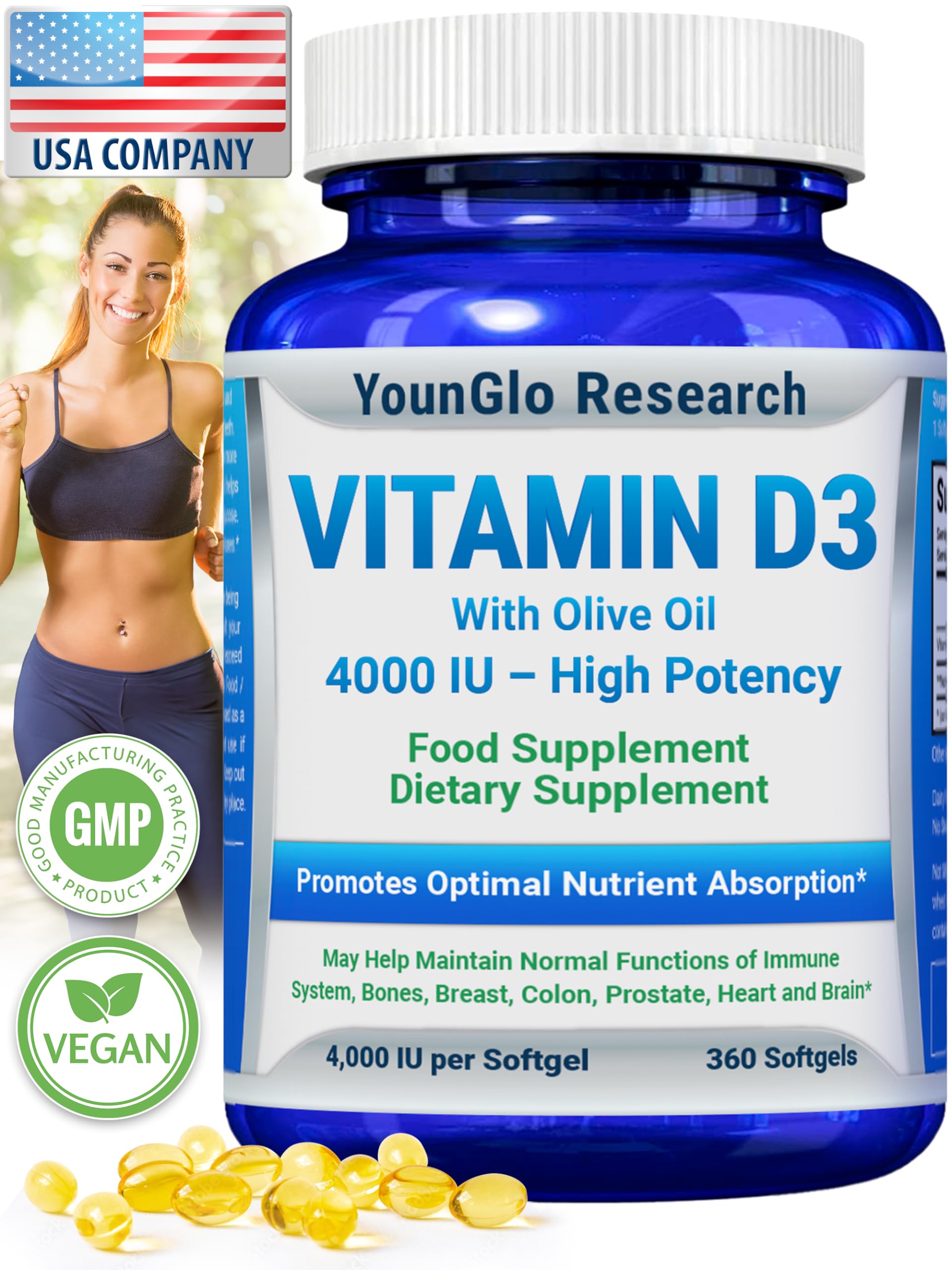 Paquete combinado vitamina d3 y k2 mk7 younglo research