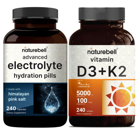 Paquete combo NatureBell vitamina D3 K2 aceite coco