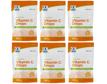 Paquete completo de 6 Quality Choice Gotas Cítricas Vitamina C