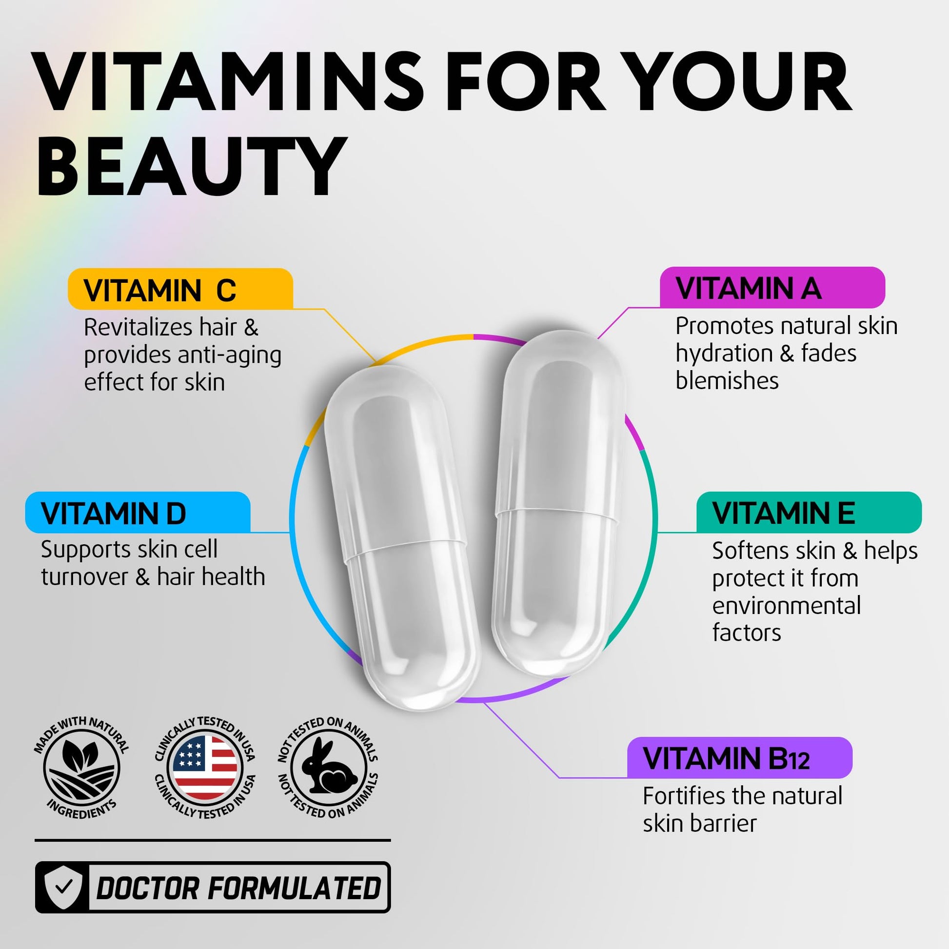 Paquete completo de vitaminas IQ BIOLOGY para belleza