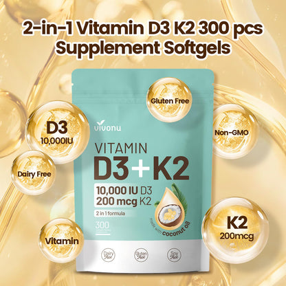 Paquete completo VivoNu vitamina D3 K2 y azafrán