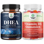Paquete DHEA 25mg y gummies Vitamina D3 Natures Craft