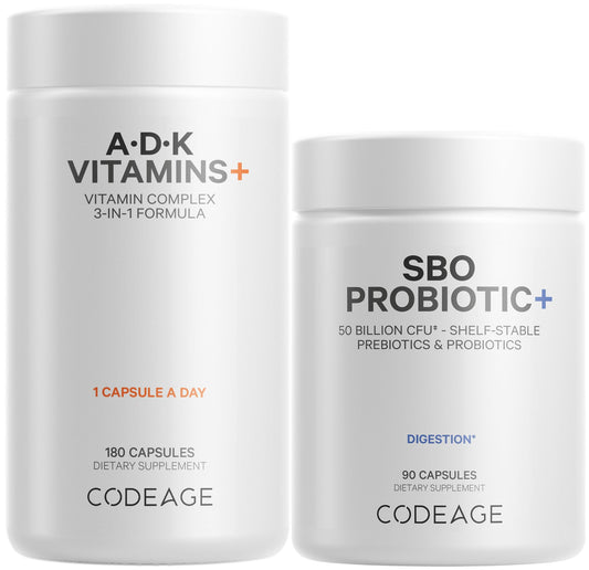 Paquete diario Codeage vitaminas ADK y probióticos SBO