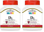 Paquete doble 21st Century Vitamina D3 2000 IU 110 tabletas