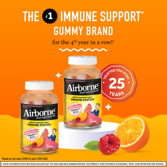 Paquete doble Airborne gomitas 63 unidades vitamina C para adultos