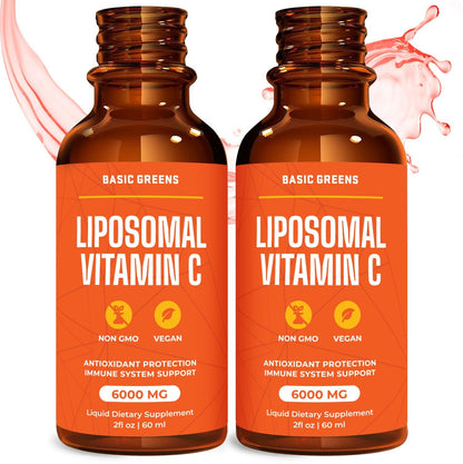 Paquete doble BASIC GREENS Vitamina C líquida liposomal 2x0.5oz