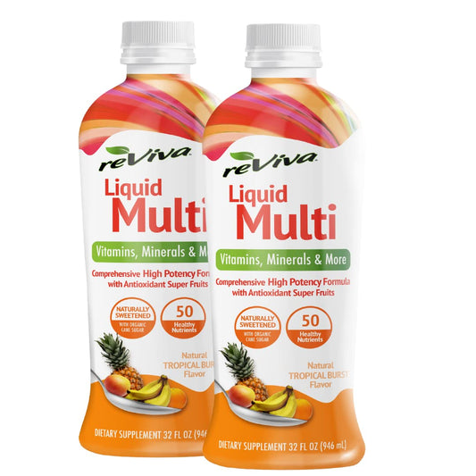 Paquete doble de botellas de multivitaminas líquidas ReViva