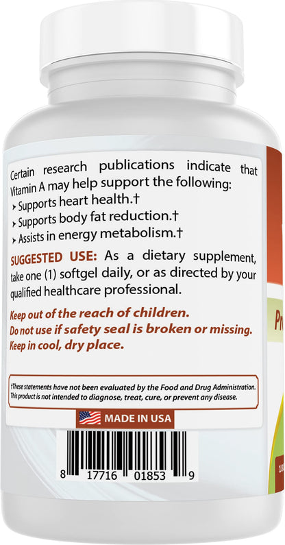 Paquete doble cápsulas vitamina A Best Naturals 25000 ui