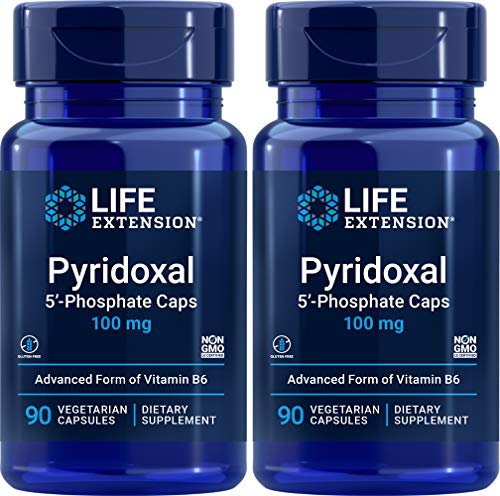 Paquete doble cápsulas vitamina b6 Life Extension frascos