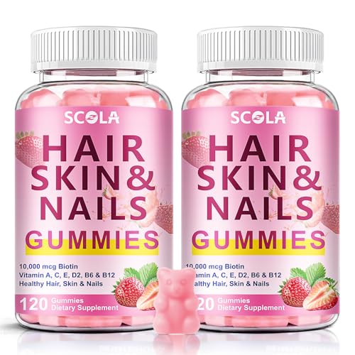 Paquete doble gomitas SCOLA para cabello piel y uñas saludables