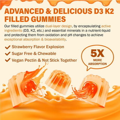 Paquete doble gomitas vitamina d3 k2 tcemundry
