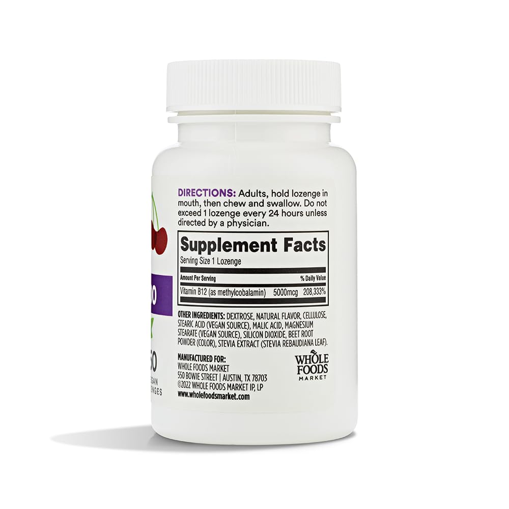 Paquete doble Metil B-12 5000Mcg con sabor a cereza 60 piezas