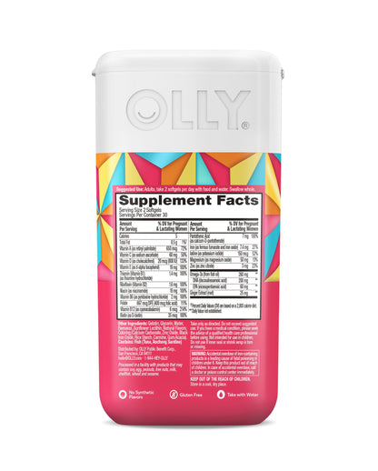 Paquete doble multivitamínico prenatal OLLY 60 softgels cada uno