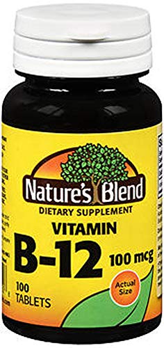 Paquete doble Nature's Blend vitamina B12 100 mcg 200 tabletas