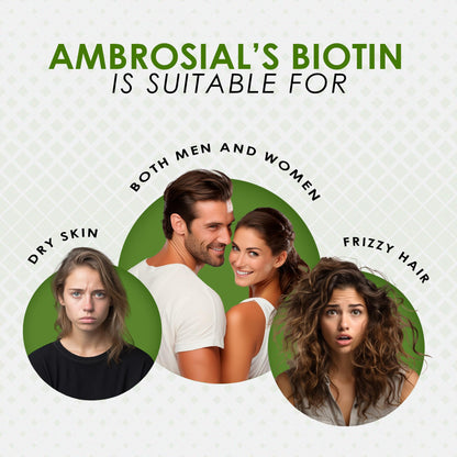 Paquete doble suplemento biotina AMBROSIAL planta extracto