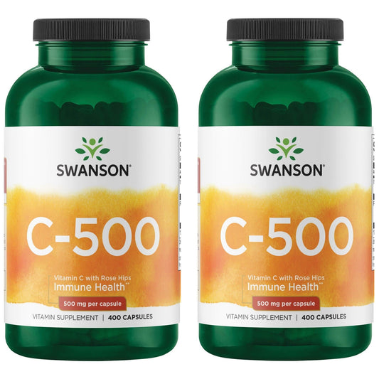 Paquete doble Vitamina C con Escaramujo Swanson 400 cápsulas