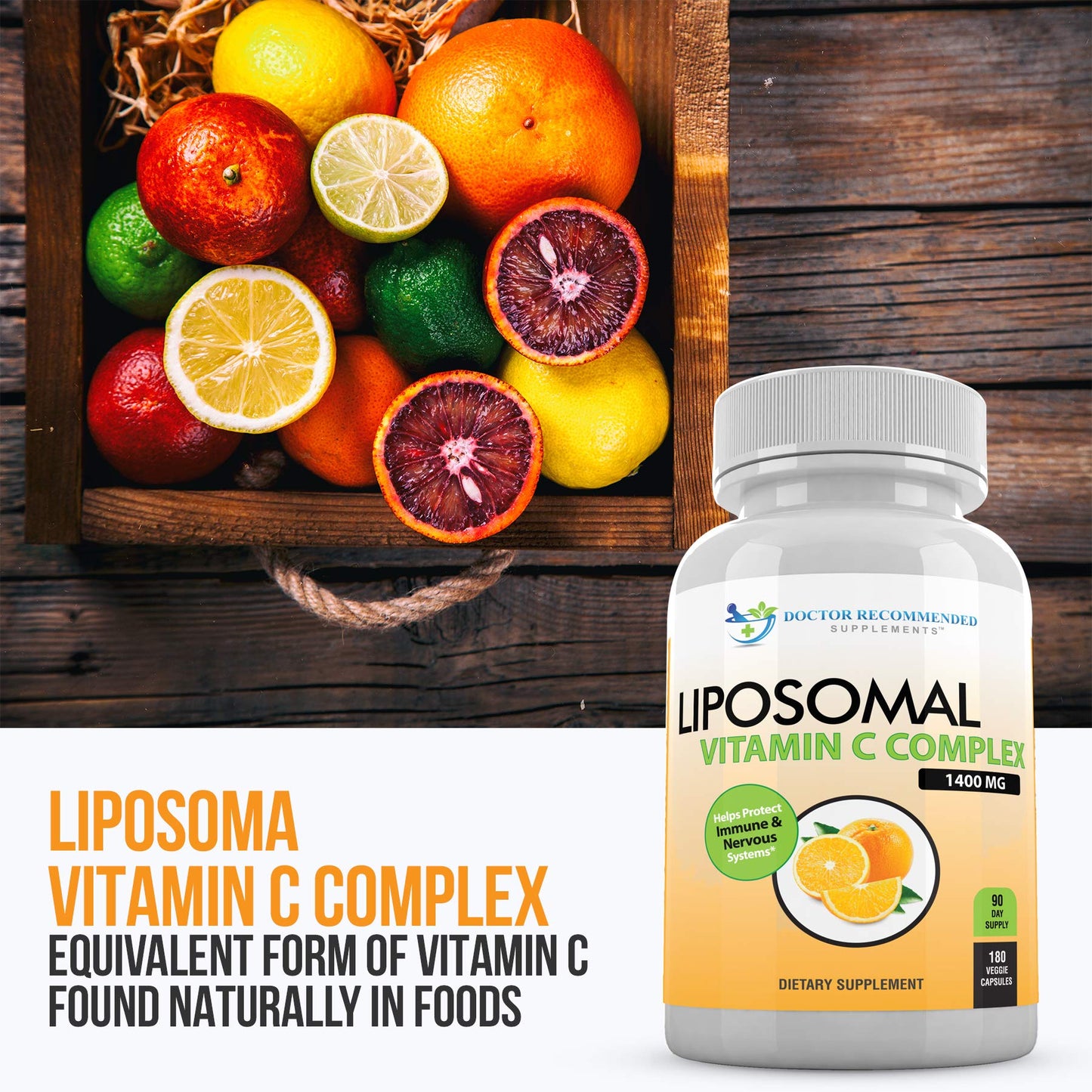 Paquete doble vitamina C liposomal 1400mg Dr Recommended Supplements