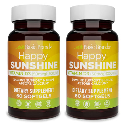 Paquete doble vitamina D3 Basic Brands 2000IU