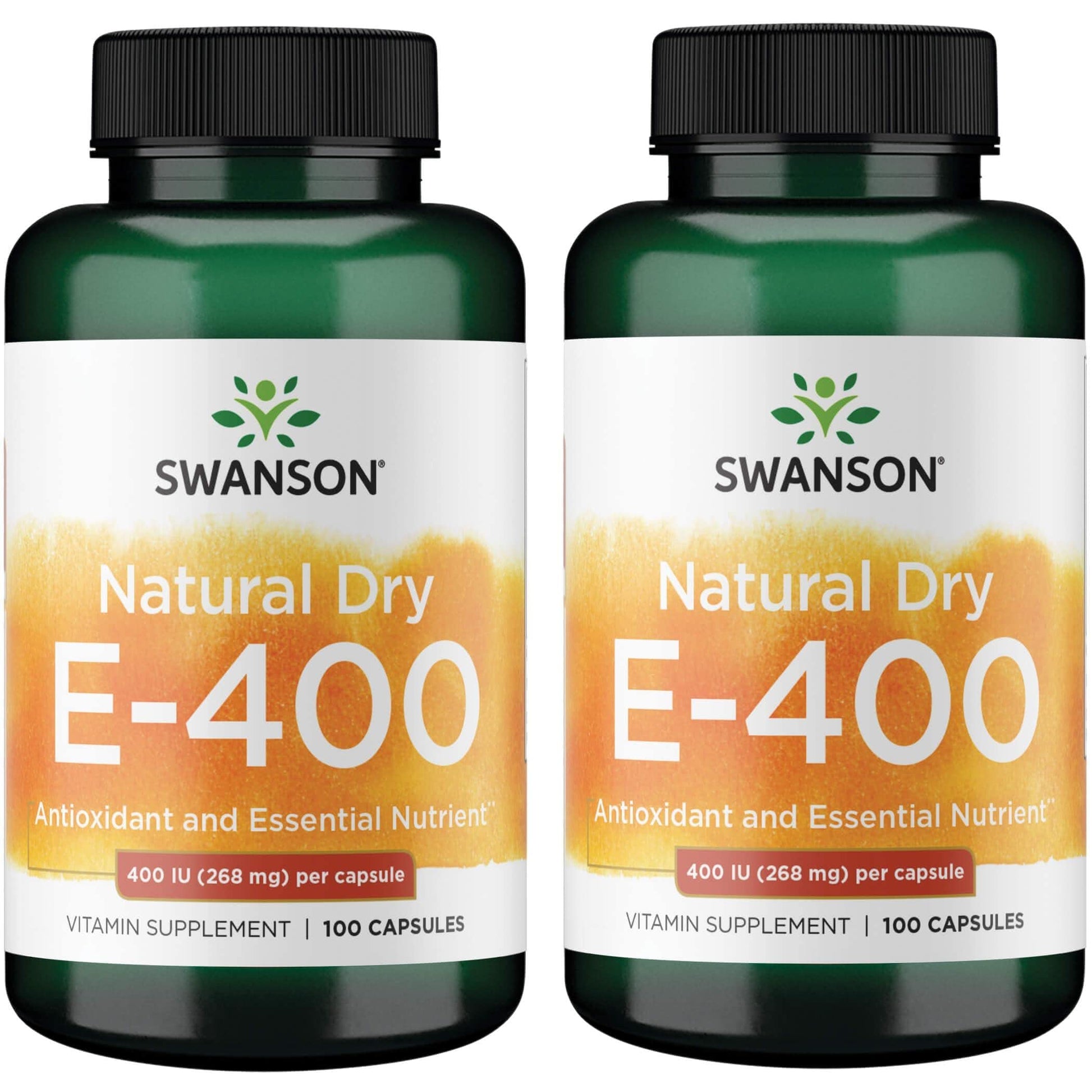 Paquete doble vitamina E natural Swanson 100 cápsulas