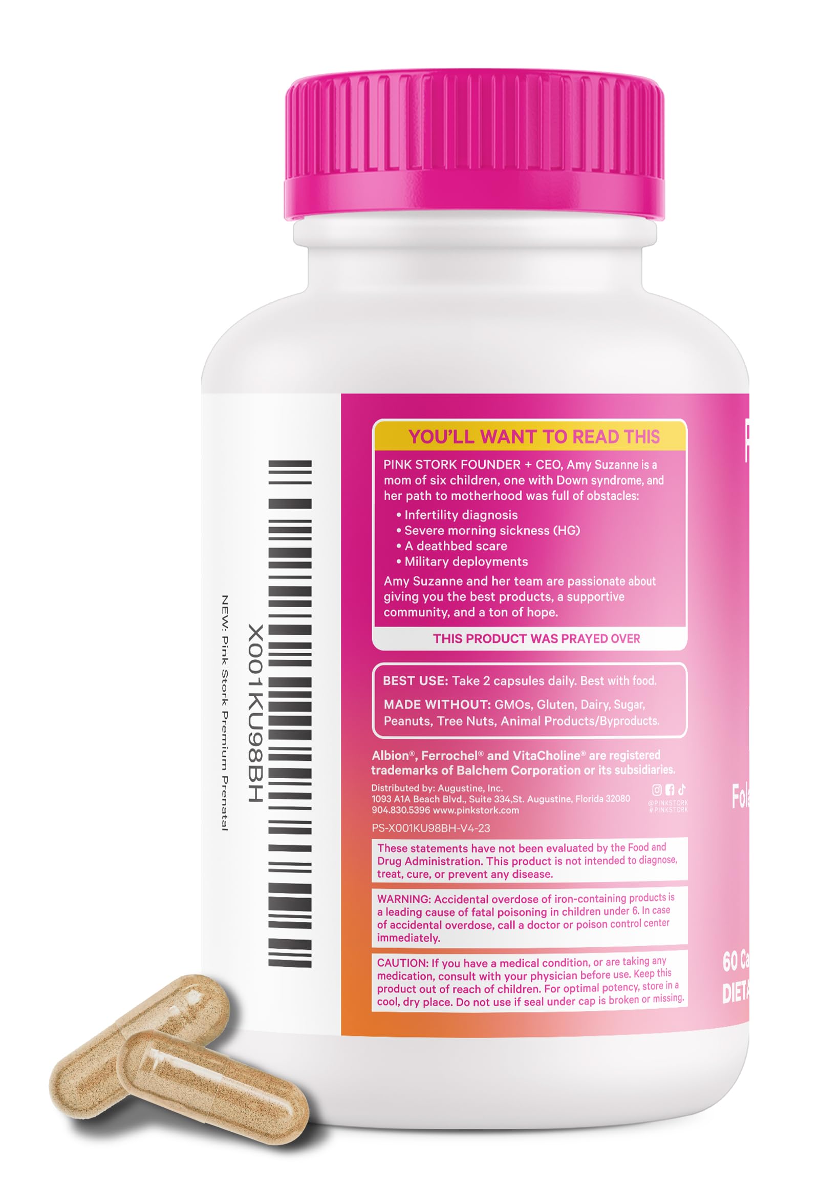 Paquete doble vitamina prenatal Pink Stork