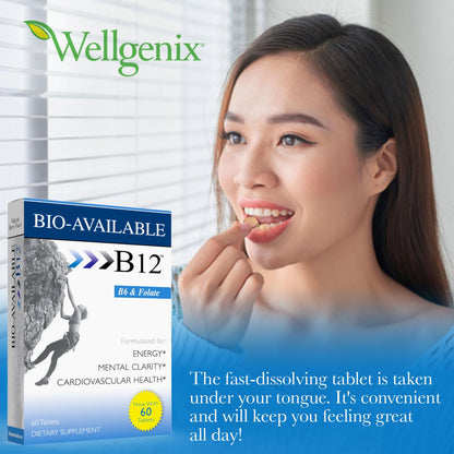 Paquete doble Wellgenix B12 sublingual 30 tabletas cada uno