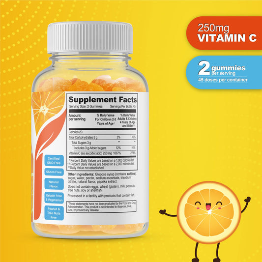 Paquete Doctors Finest vitamina C gummies 90 unidades