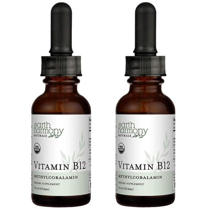 Paquete de dos frascos Vitamina B12 líquida orgánica USDA