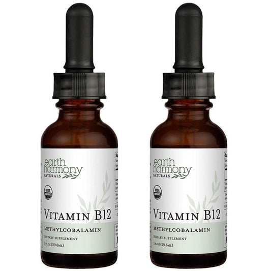 Paquete de dos frascos Vitamina B12 líquida orgánica USDA