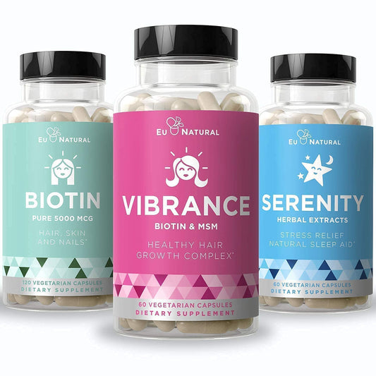 Paquete Eu Natural Beauty con vitaminas para cabello y piel