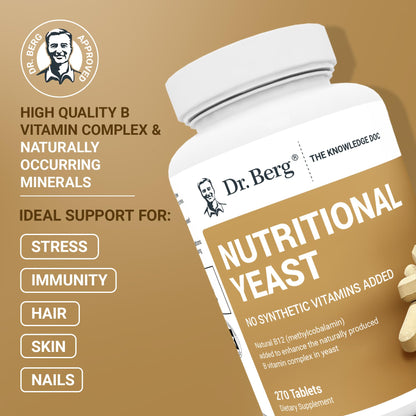 Paquete frontal levadura nutricional Dr Berg B12 y vitaminas B