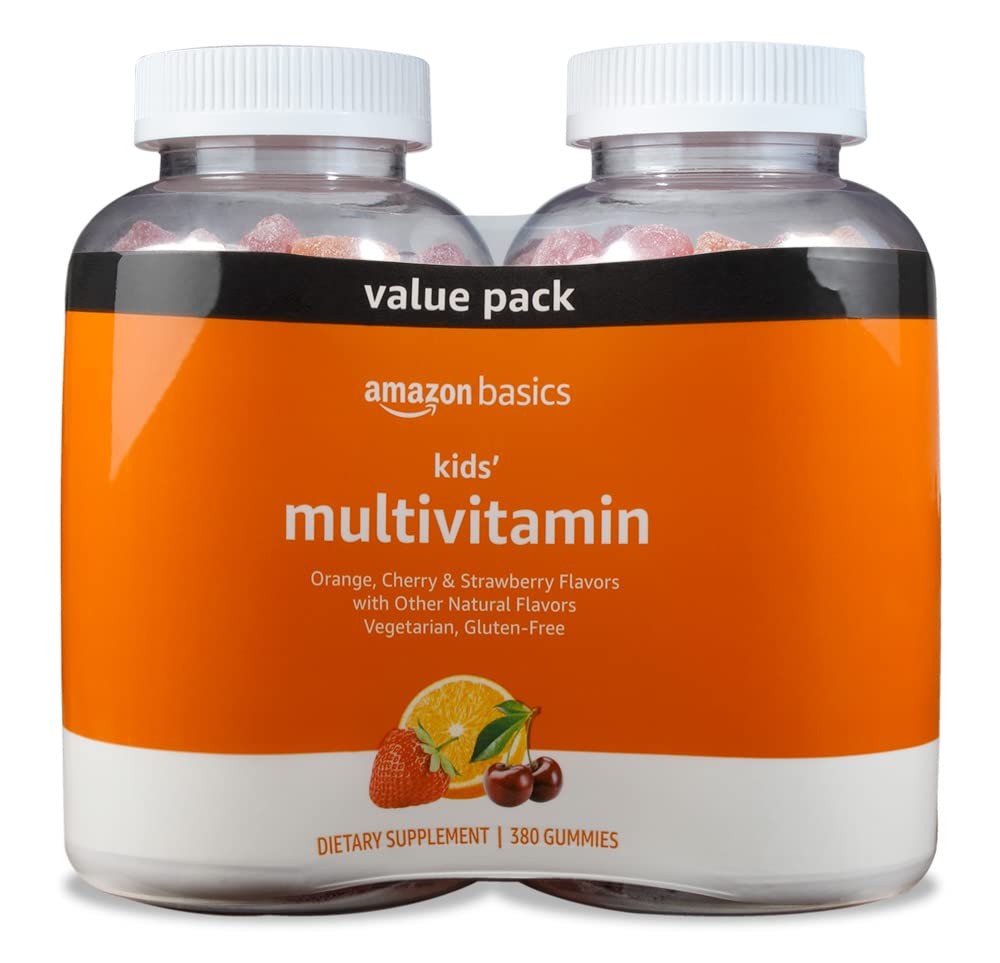 Paquete frontal multivitaminas para niños Amazon Basics