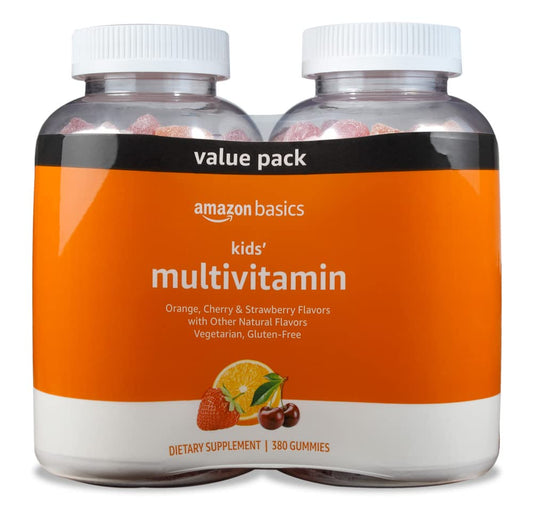 Paquete frontal multivitaminas para niños Amazon Basics