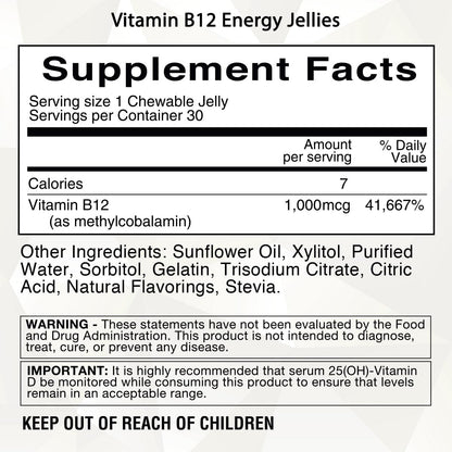 Paquete de gominolas vitaminicas Journey B12 sabor ponche de frutas