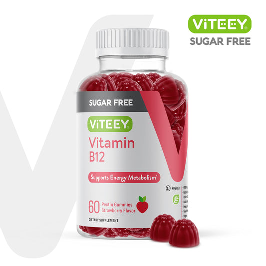 Paquete gomitas B12 veganas Viteey sabor fresa