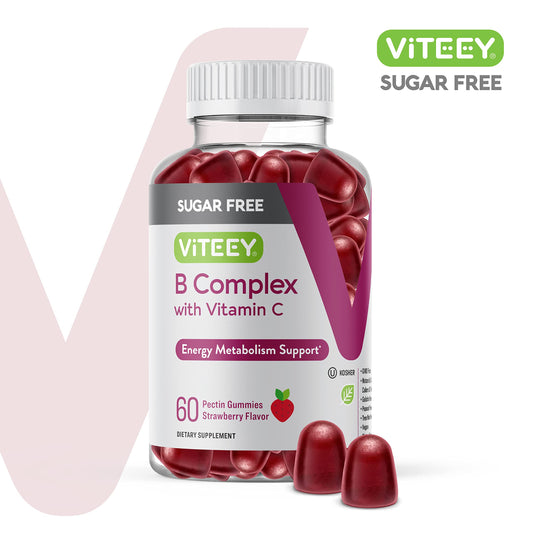 Paquete gomitas complejo vitamina B veganas sin azúcar Viteey