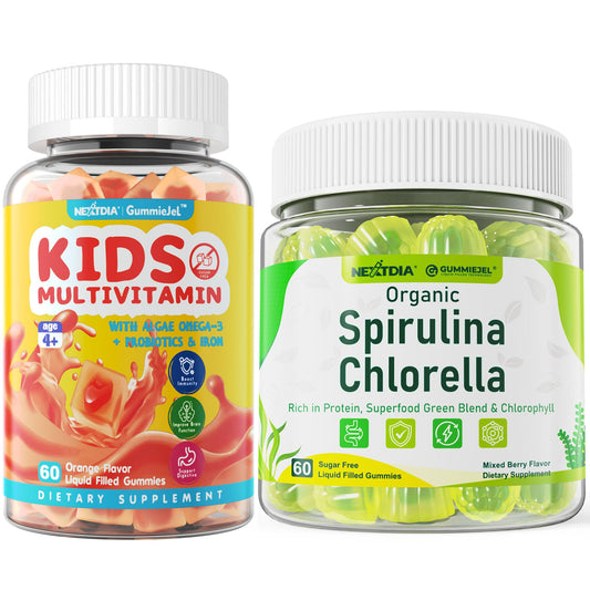 Paquete gomitas espirulina chlorella orgánicas Nextdia