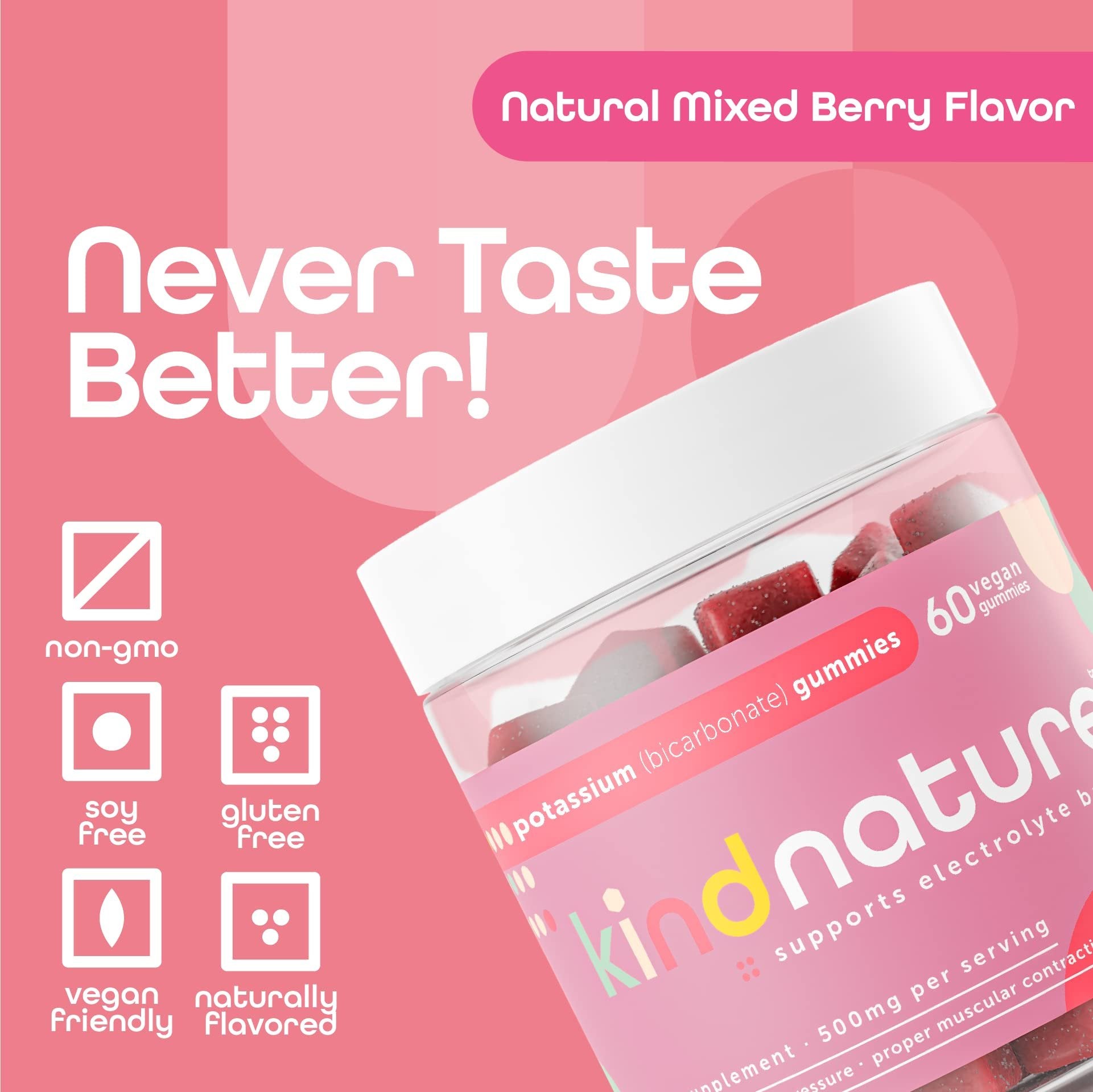 Paquete gomitas kindnature Myo-Inositol potasio salud y energía