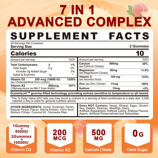 Paquete gomitas LILICARE vitamina d3 k2 multivitaminas